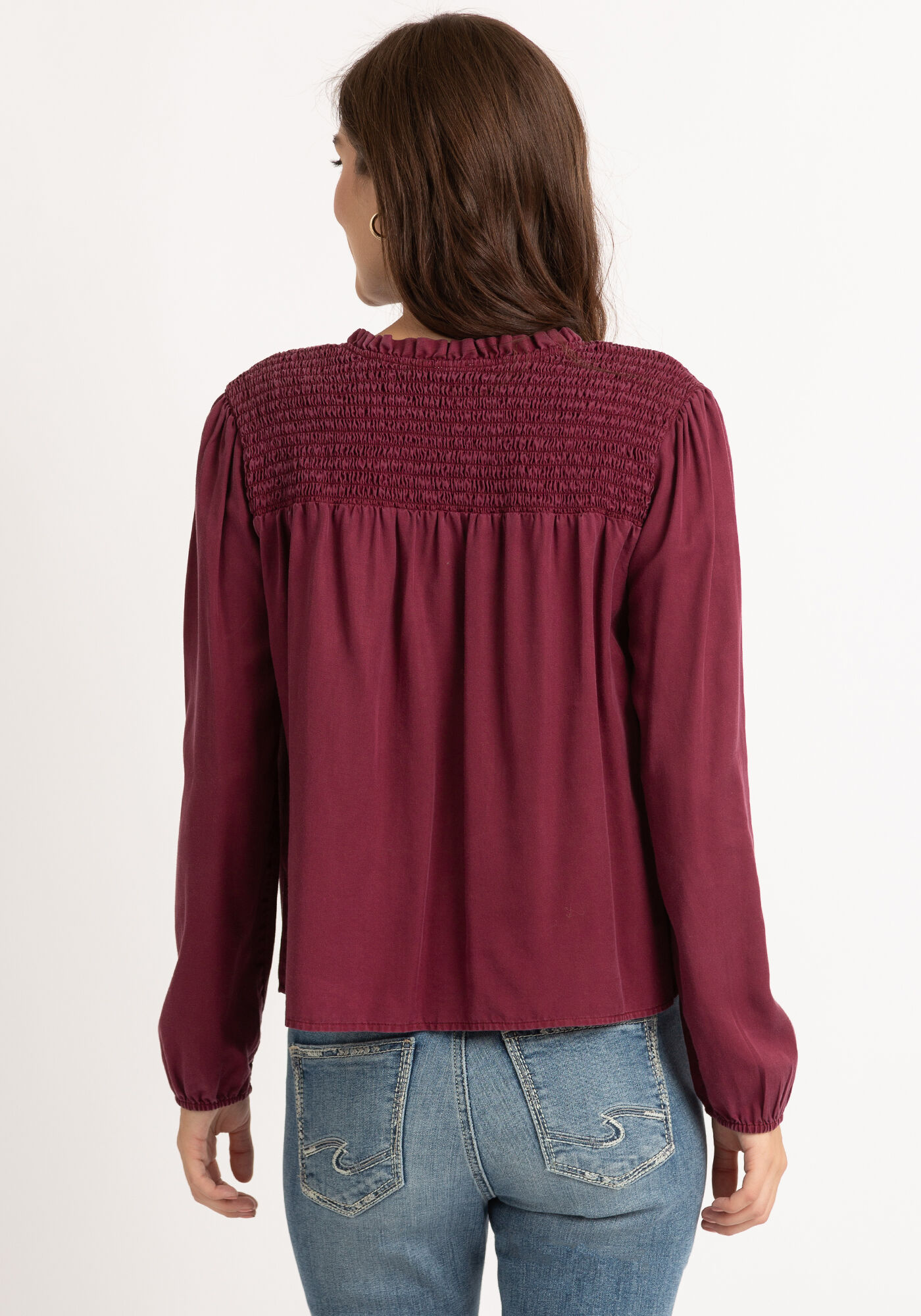 molly long sleeve tencel bouse Image 3