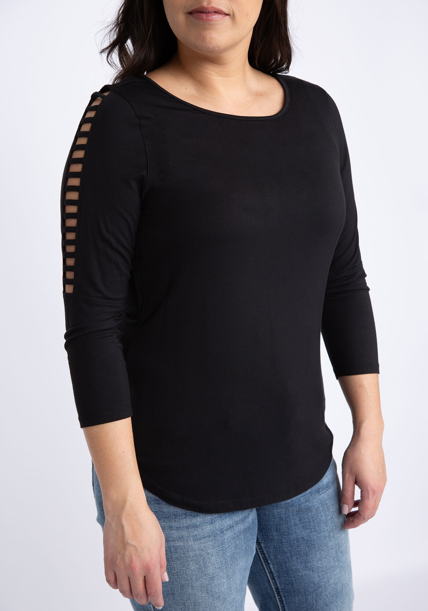 gia ladder detail 3/4 sleeve  Image 4