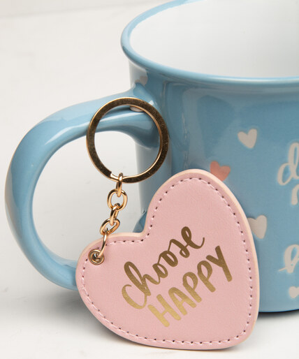 blue and pink mug and keychain gift set Image 3