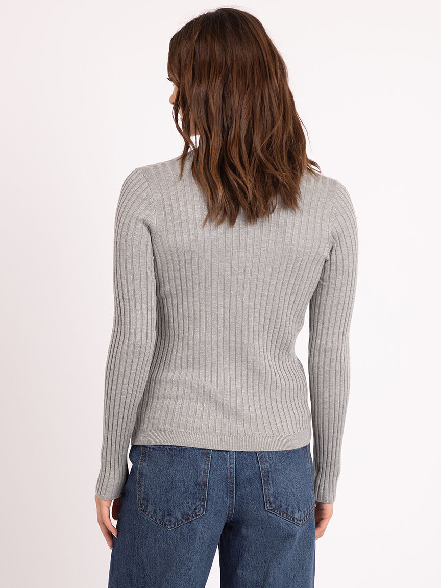 v neck henley sweater Image 4