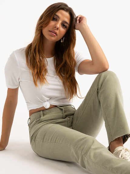 high rise straight jeans - sea glass wash high rise straight jeans - sea glass wash Image 1