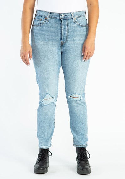 high rise wedgie straight jeans Image 4