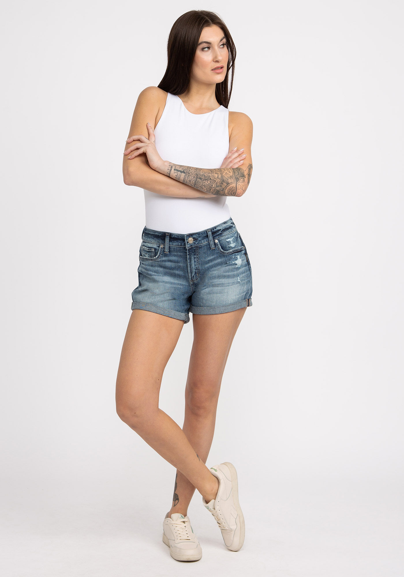 suki curvy mid rise shorts Image 1