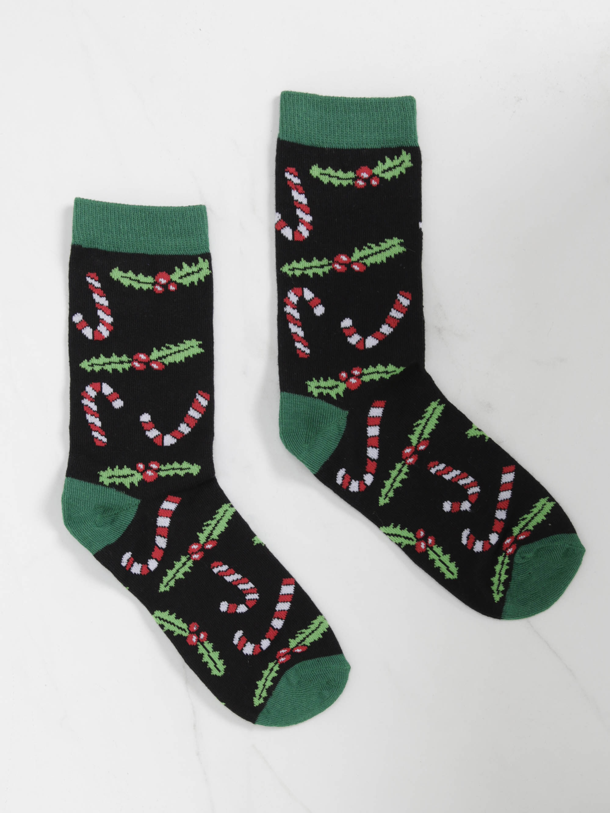 women's candy cane holiday socks Image 1
