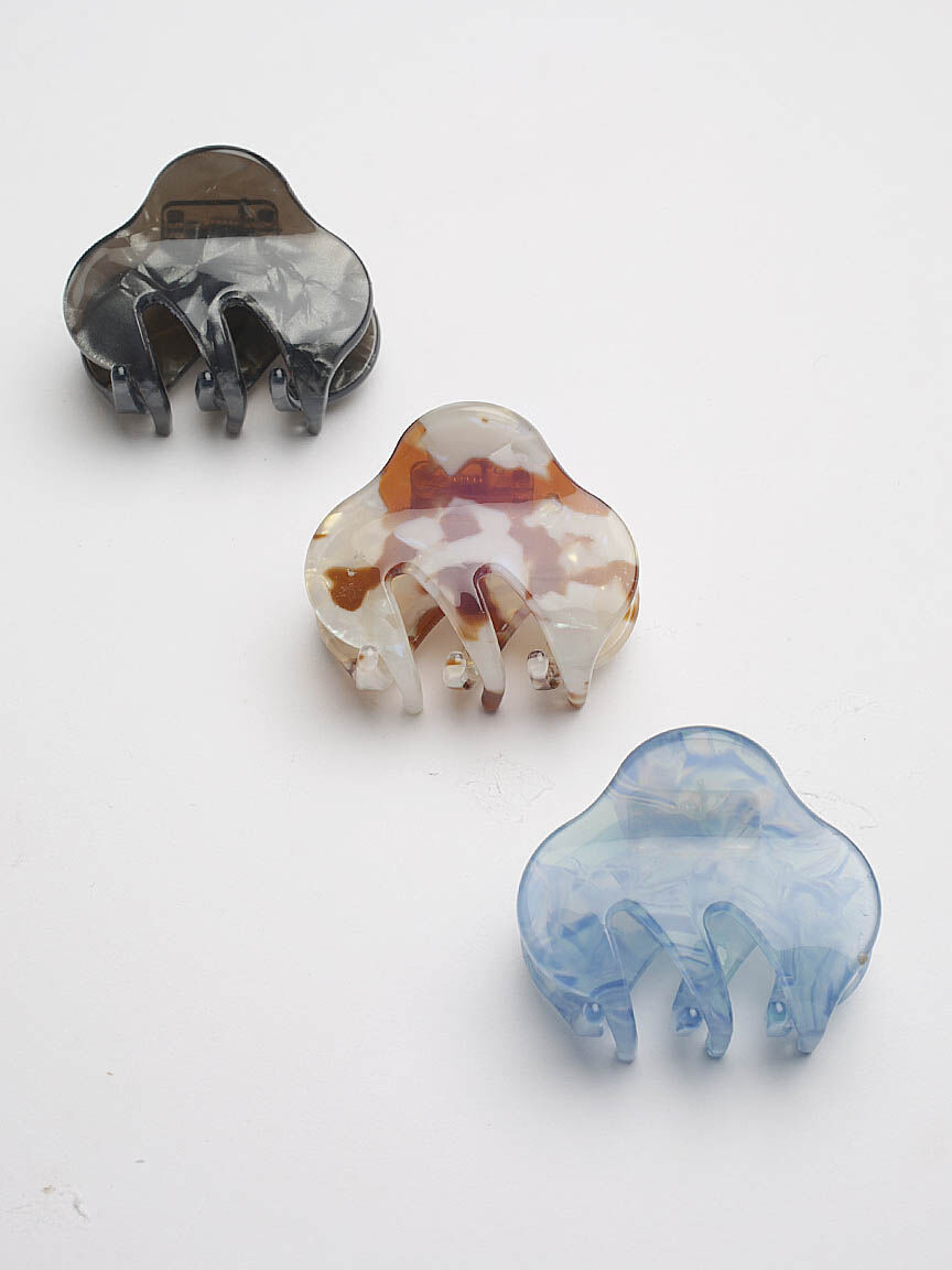 3 pack marble small claw clips Image 1