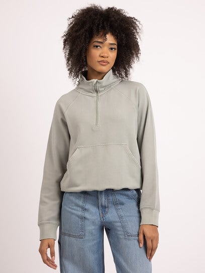 welma mock neck 1/4 zip sweatshirt welma mock neck 1/4 zip sweatshirt