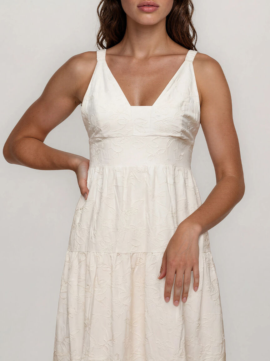 soutache embroidered maxi dress