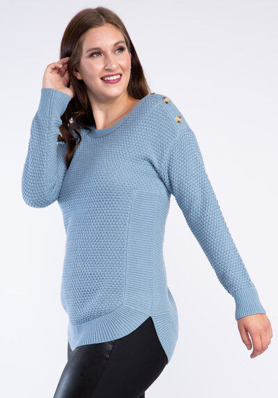 mikayla button shoulder popover sweater Image 1