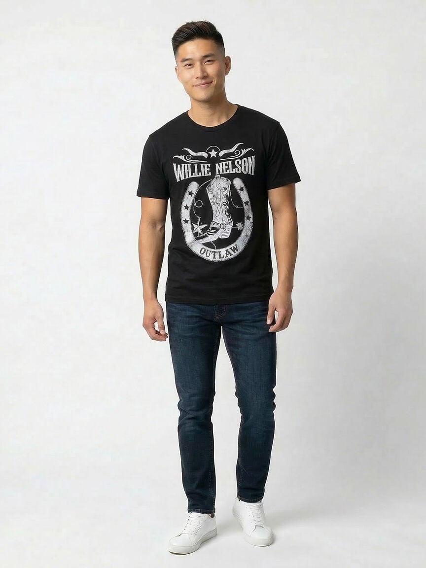 unisex willie nelson graphic tee