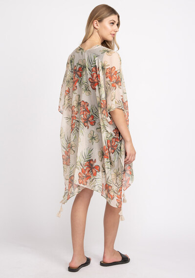 ivory ground floral print wrap ivory ground floral print wrap Image 2