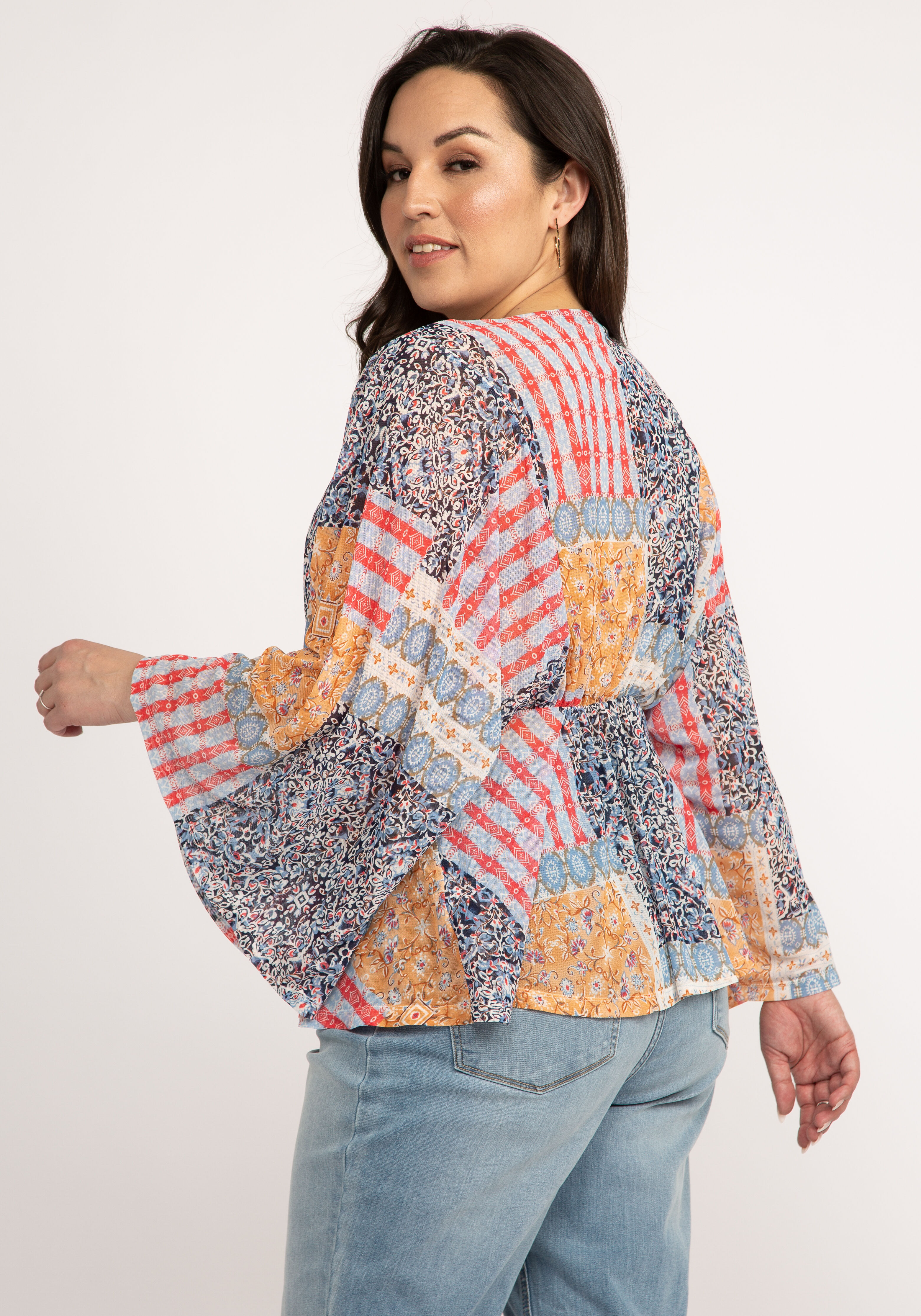 miley mesh wide sleeve top Image 2