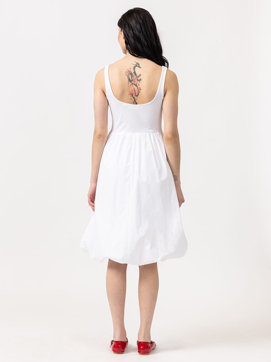 poplin bubble dress Image 3