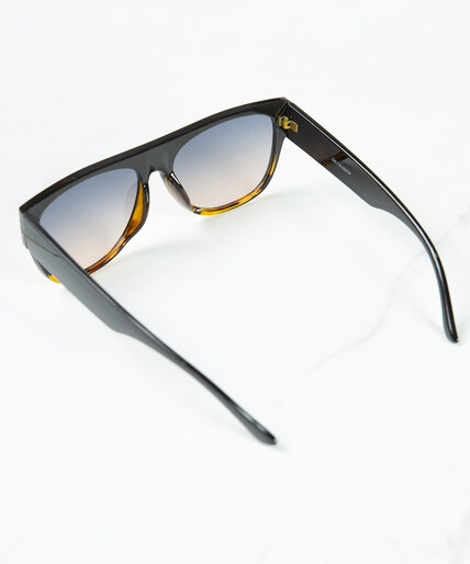 thick frame ombre sunglasses Image 3