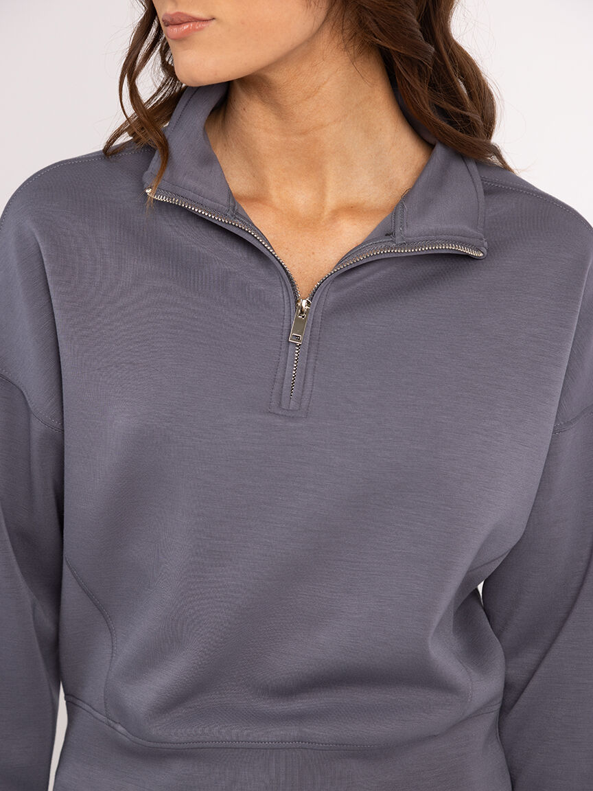 mailyn 1/2 zip mock neck sweatshirt Image 4