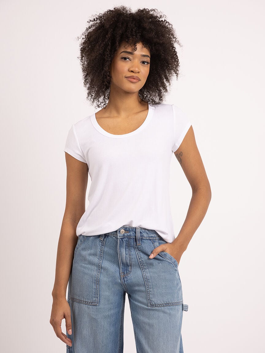 ashlin scoop neck t-shirt Image 1