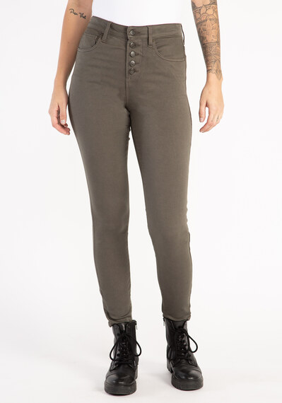 high rise skinny with exposed fly jeans Image 1