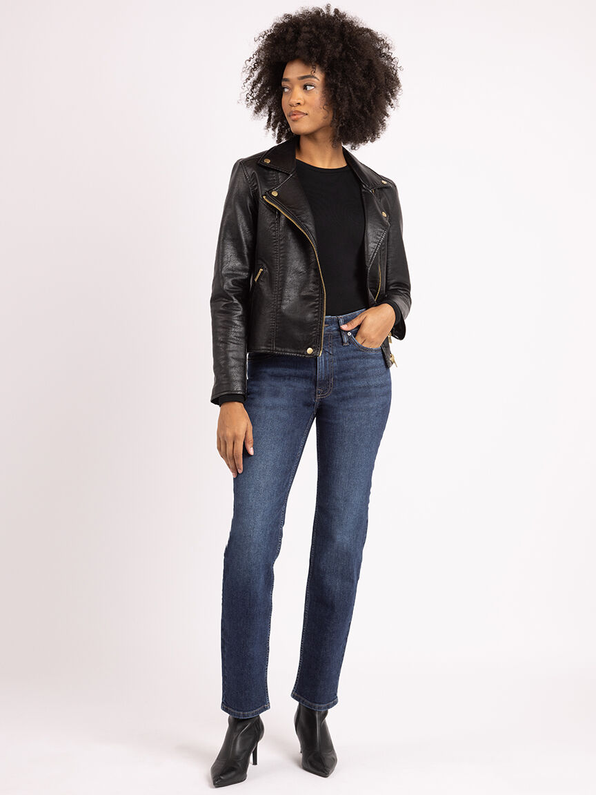 tegan straight leg jean dark authentic