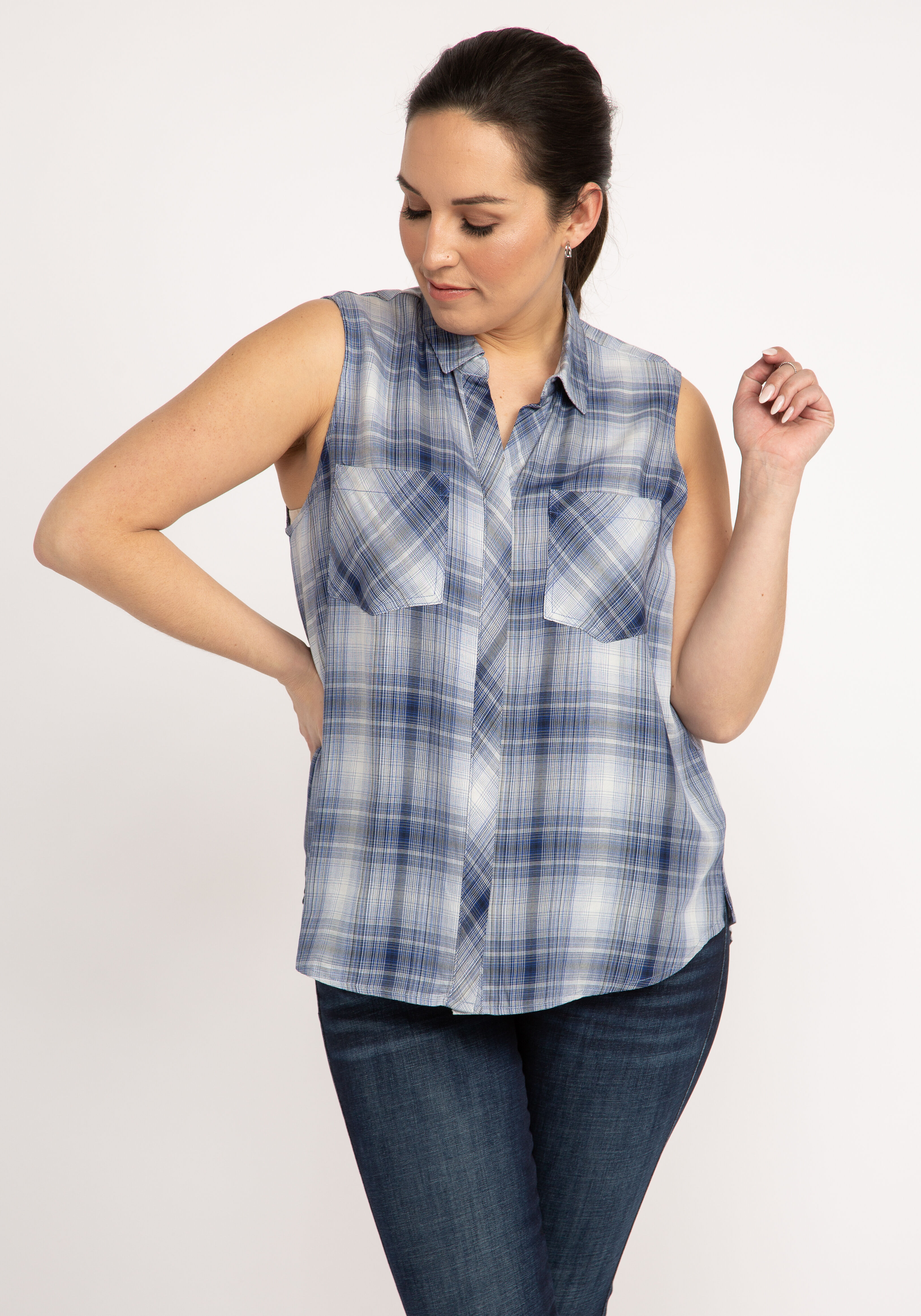 collie sleeveless button up blouse Image 1