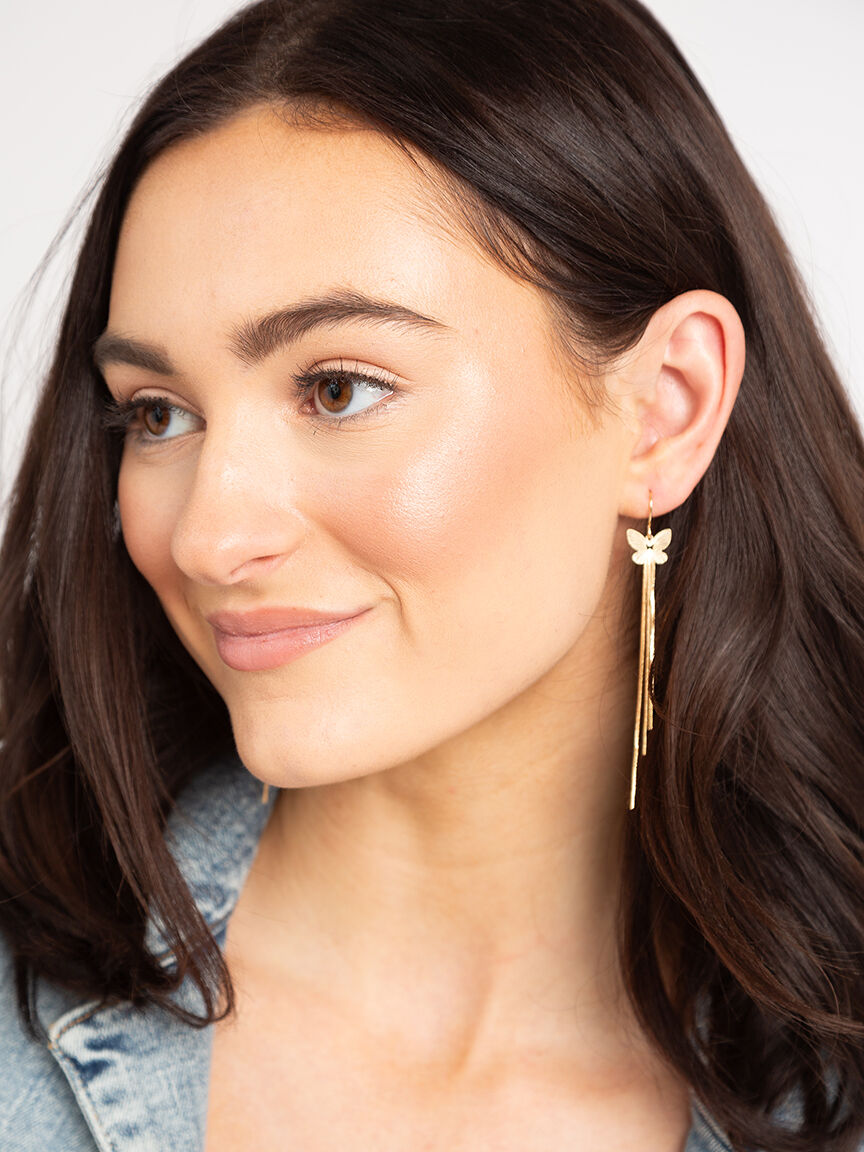 Butterfly dangle earrings discount