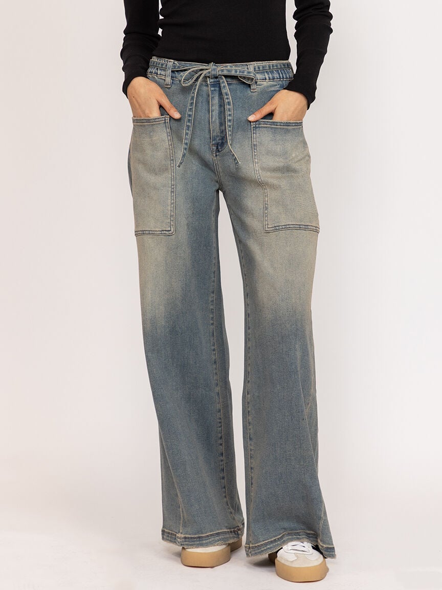 high rise baggy wide leg jean