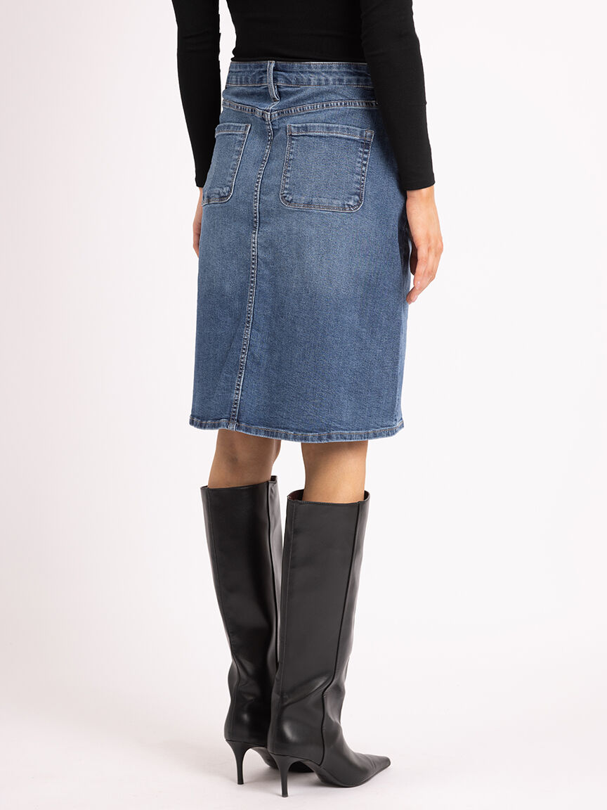 denim midi skirt Image 3