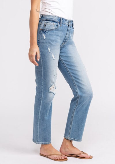 high rise slim straight jeans Image 4