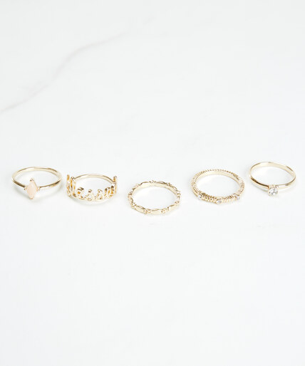 5 pack rings gold Image 3