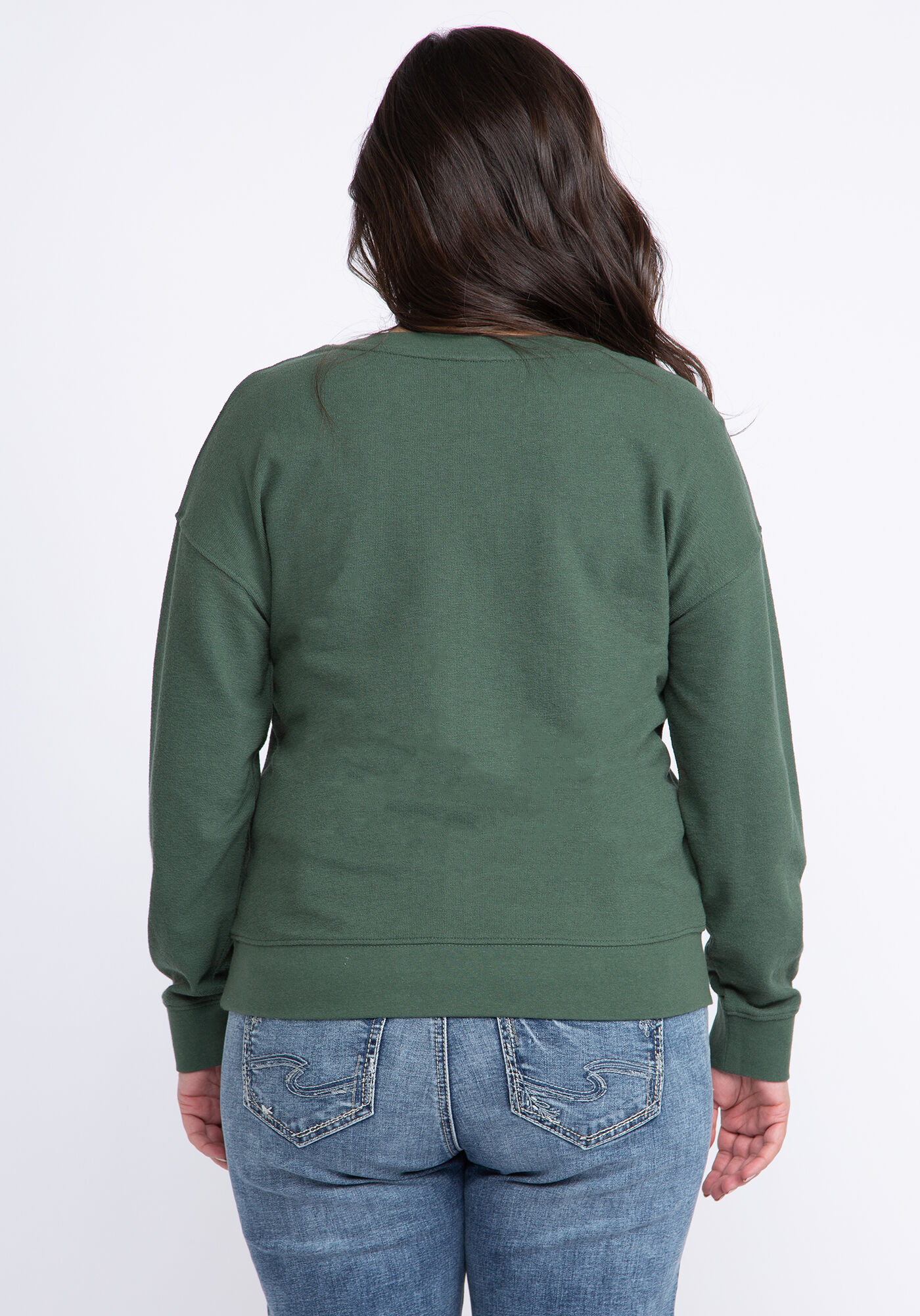 rebel print crewneck popver Image 2