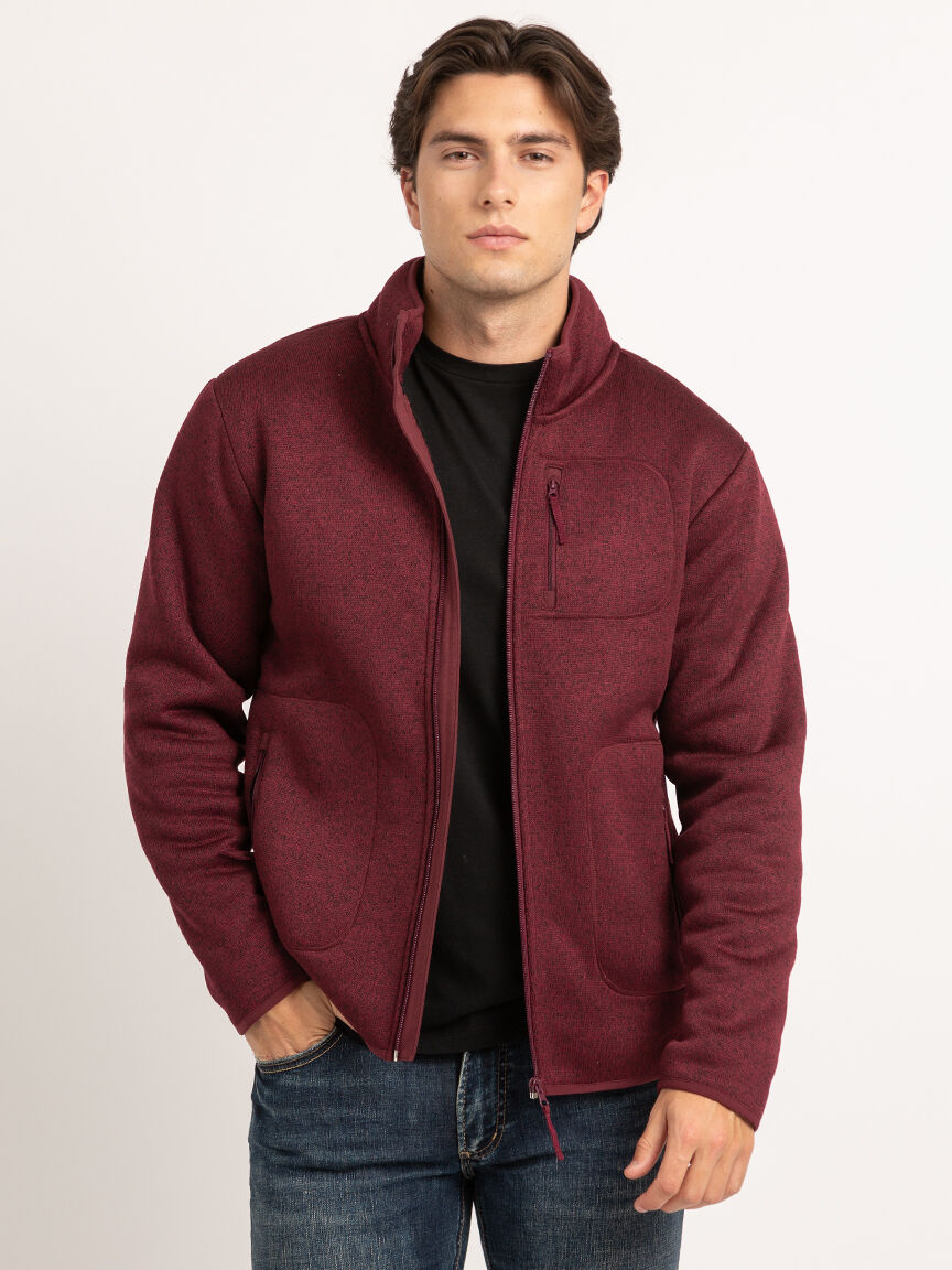 sherpa lined fleece full zip Image 1