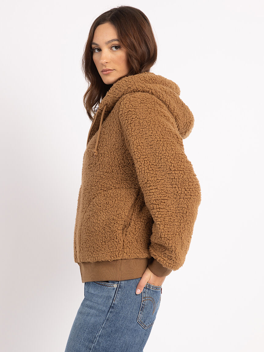 carley full zip sherpa hoodie Image 3