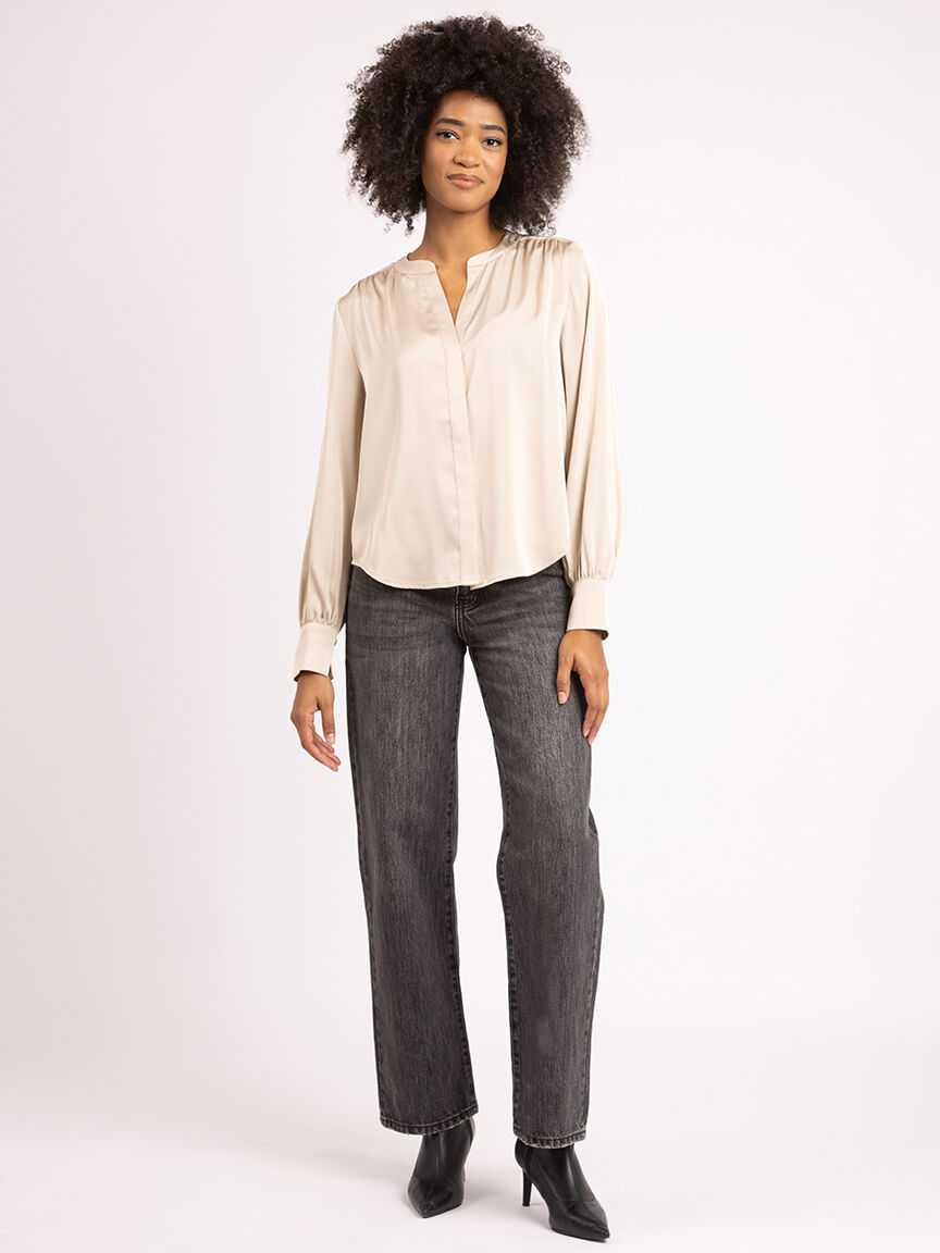 lea satin shirt Image 2