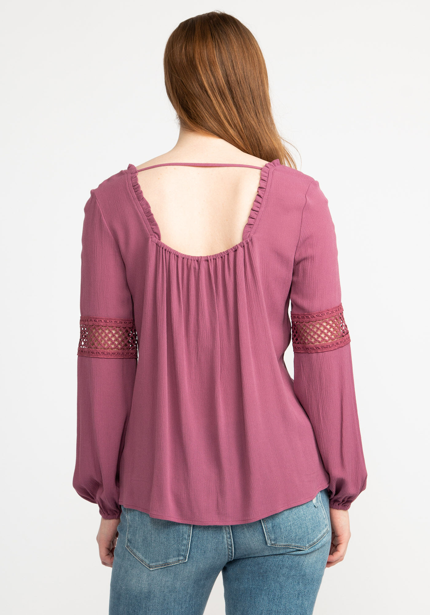 maggie square neck lace trimmed blouse Image 2