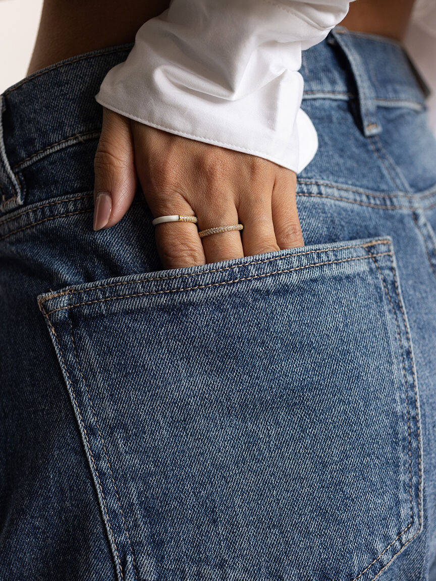 candy enamel ring white