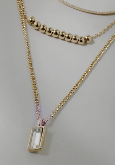 3 layer gem necklace 3 layer gem necklace Image 2