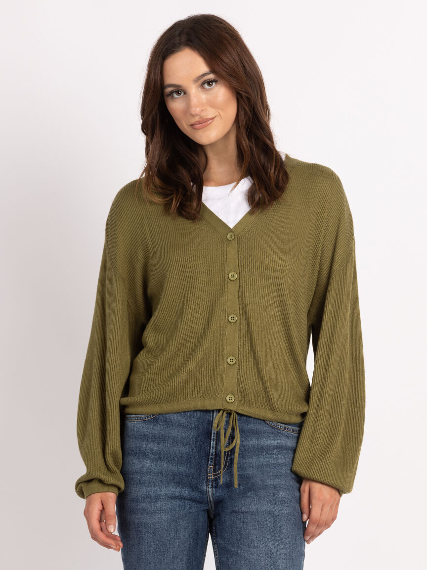 aurelia v neck button front sweater Image 1