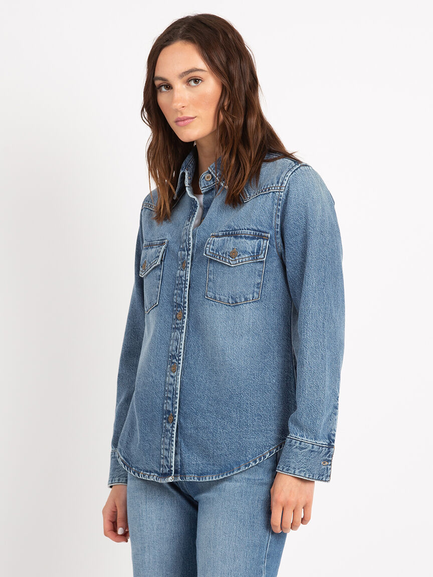 lainey denim shirt, Washed Black