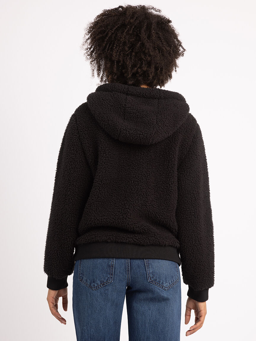 carley full zip sherpa hoodie Image 4