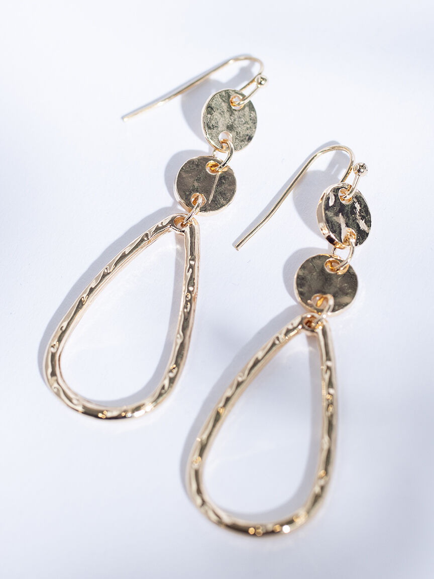 circle and tear drop earring Image 1
