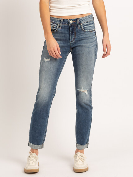 suki mid rise slim straight jeans Image 2