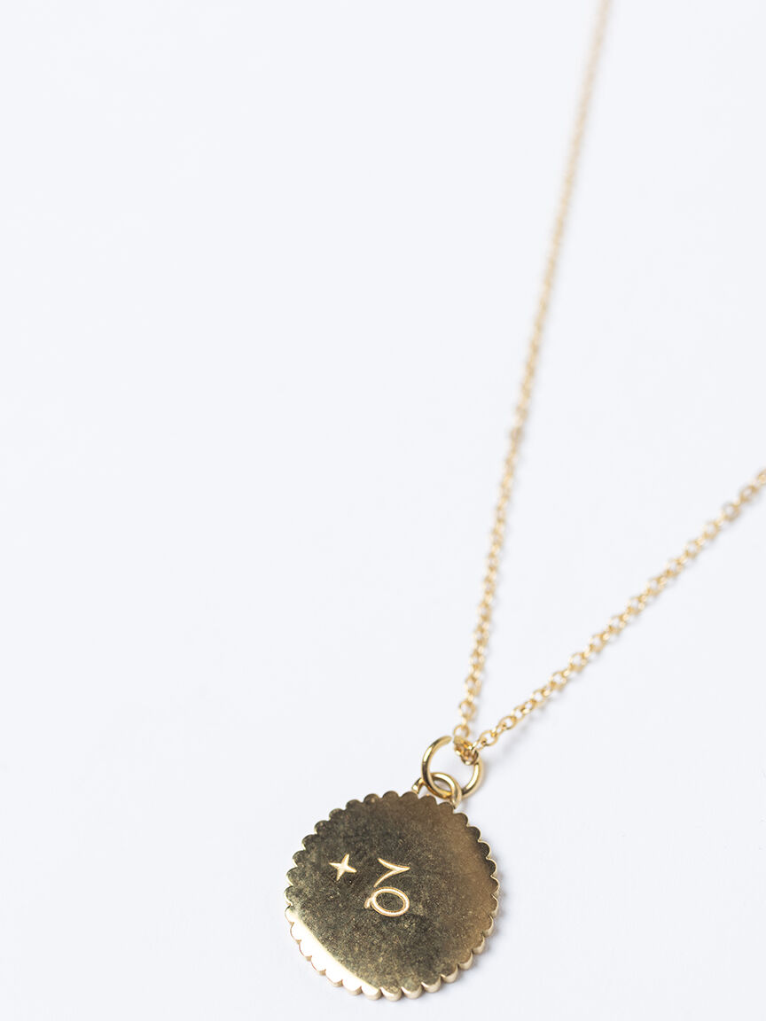 dainty zodiac necklace gold