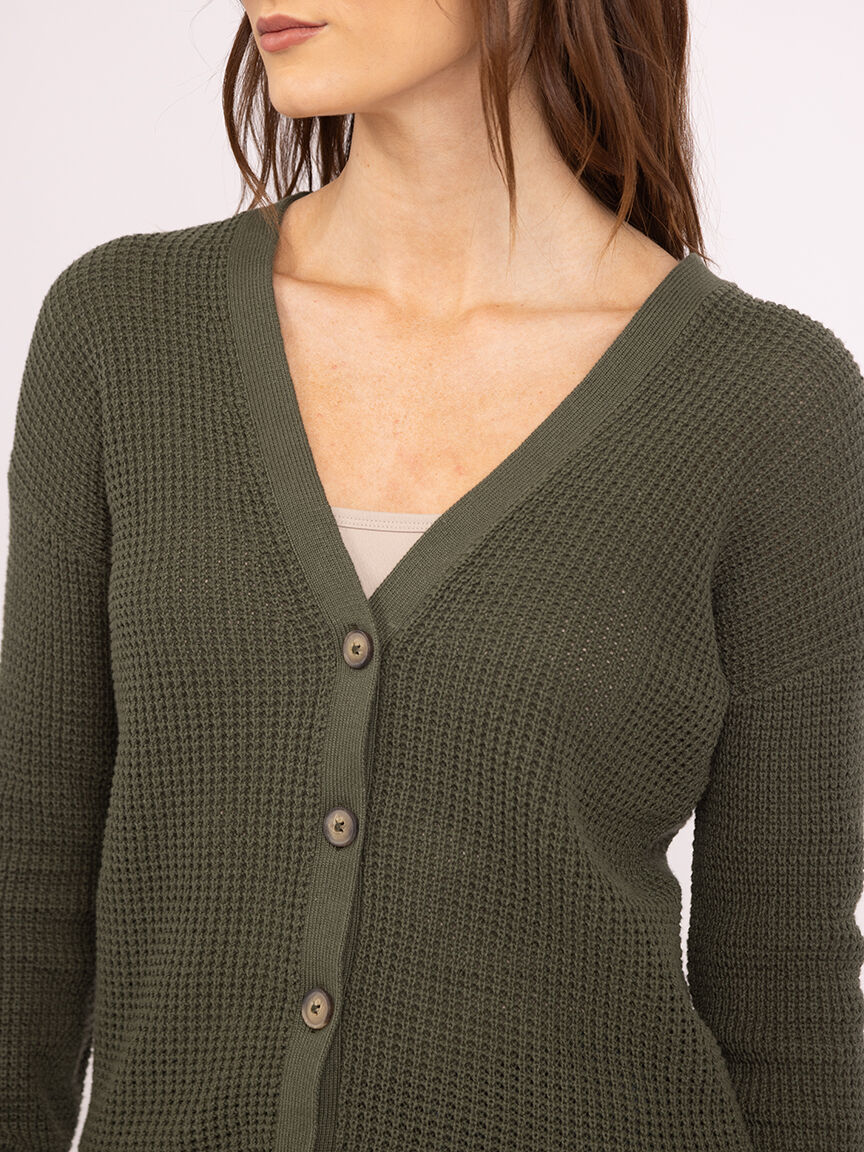 bloom vneck button front  cardigan Image 4