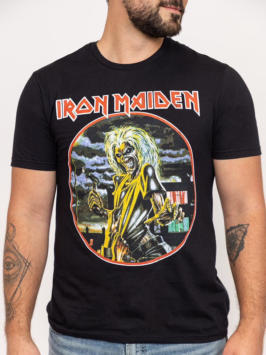 unisex iron maiden graphic tee