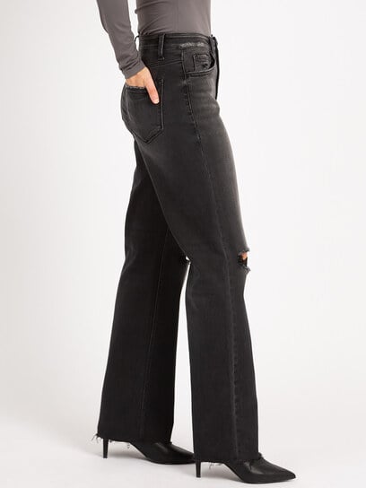 high-rise wide leg jean