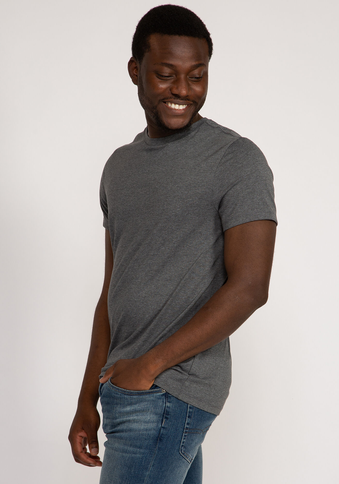 Crew neck over button up new arrivals