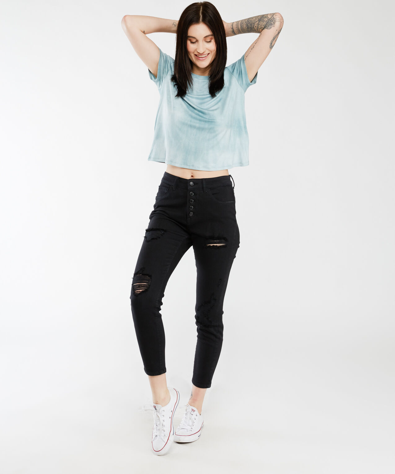 distressed short sleeve tee Image 5