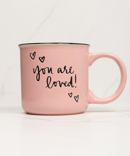 pink mug and keychain gift set Image 4