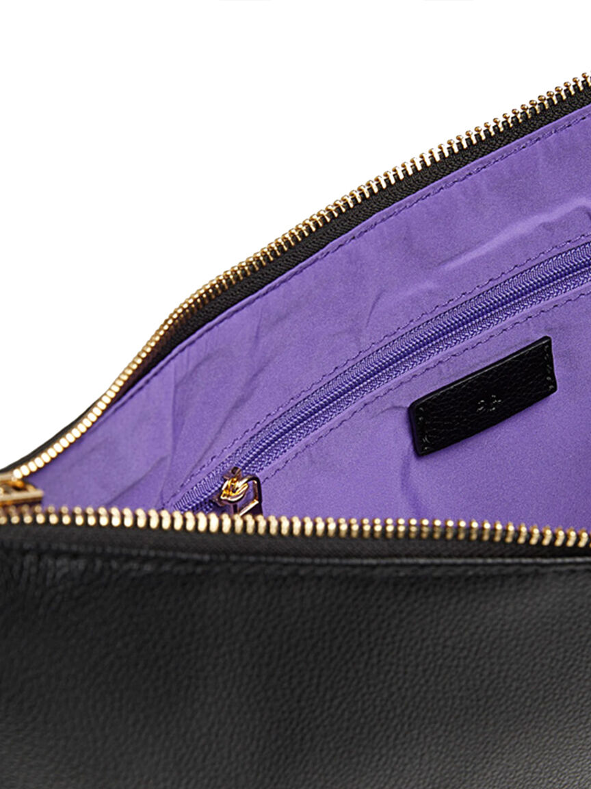 slouchy crossbody - black pebble