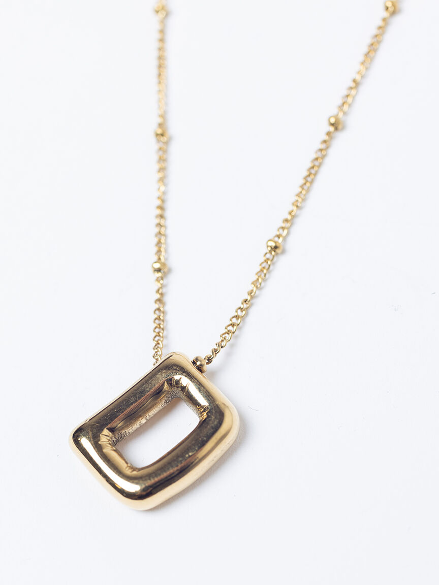 helium bubble initial necklace "D" Image 1