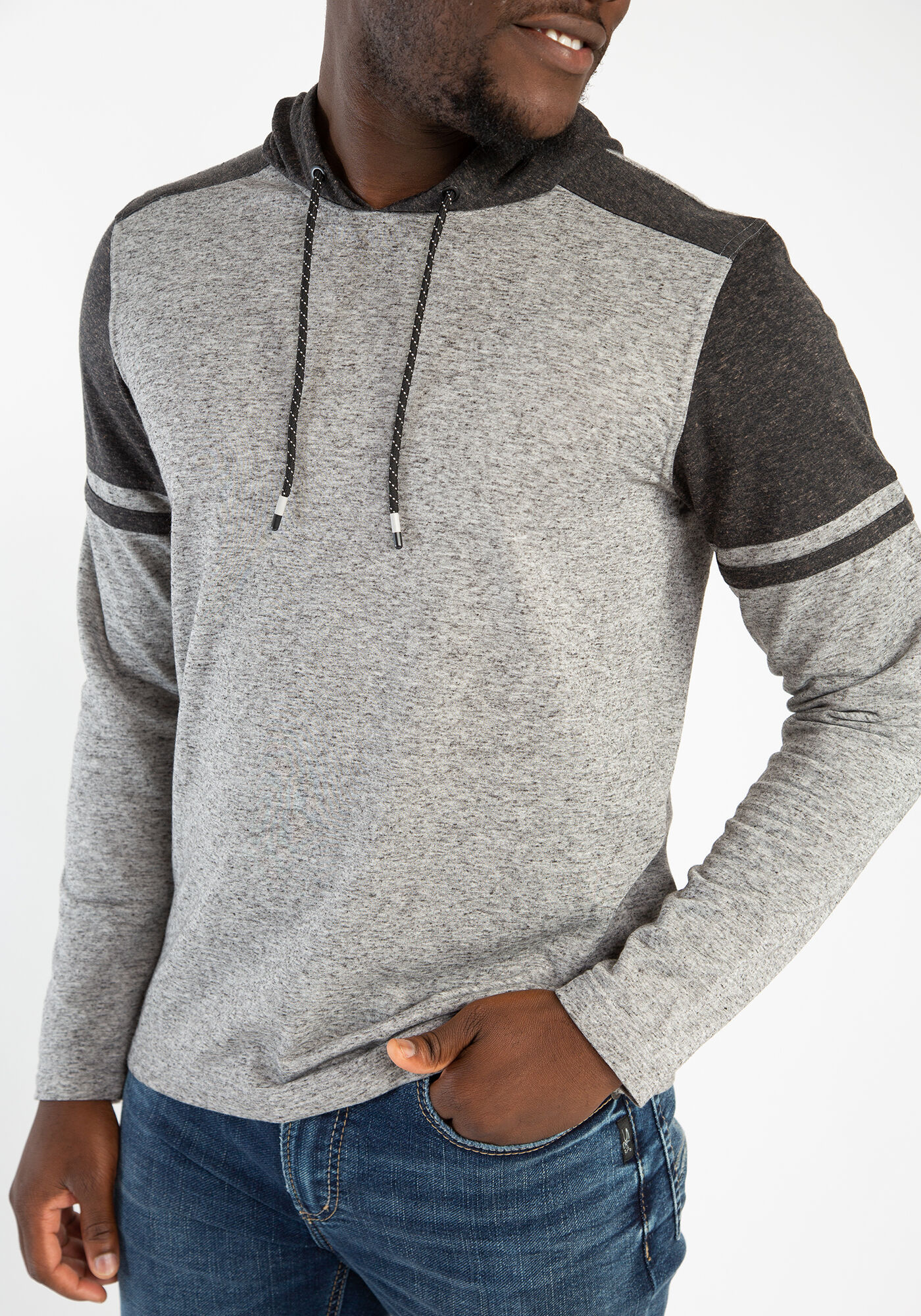 colour block raglan hoodie Image 4