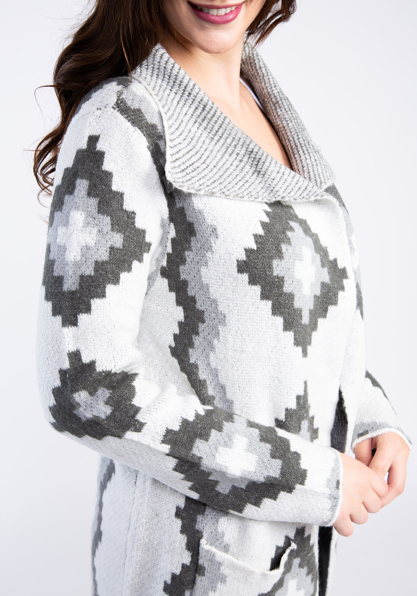 mossy jacquard coatigan Image 5